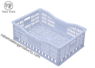 Maschen-tragbare Plastiktrauben-Handkisten 618 * 410 * 200 Millimeter Nahrungsmittelgrad-Wiederverwertungs-