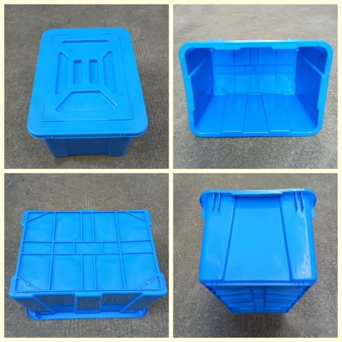 Gelb farbige Plastikkasten mit Deckeln für die Handelscurbside