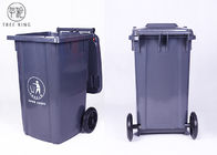 Graue/Grün 100Liter große Plastikwheelie-Behälter für Müllentsorgung bereiteten im Freien auf