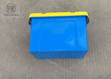 Rechteckiges Plastikmagazin 50L der Verschachtelungs-Jungfrau-pp. mit Locaked-Deckel 40*29*24 cm