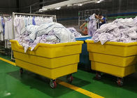 Polylkw-halbe Öffnungs-Polyleinenhandelswäscherei-Laufkatze des kasten-400-800kg auf Rädern