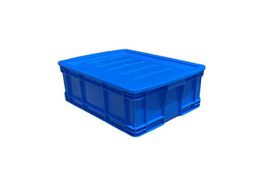 HDPE Euro Behälter-blaue Farbgerade Wand-Behälter mit Deckeln stapelnd 500*380*180mm