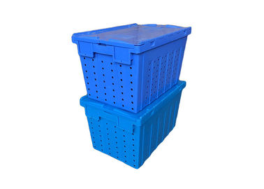 Stapel-und Nest-Plastikmaschen-Behälter mit befestigten Deckeln 600*400*360mm